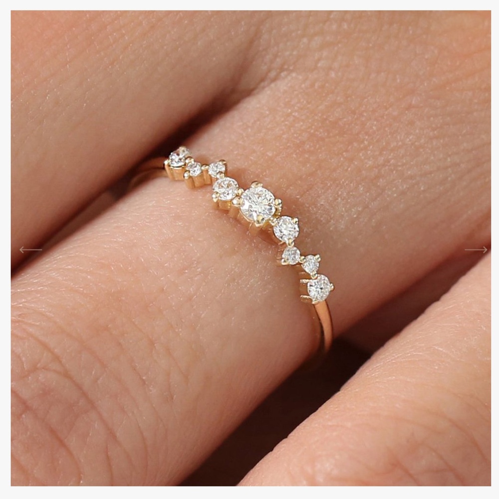 Ferkos 14K Multistone Diamond Cluster Ring